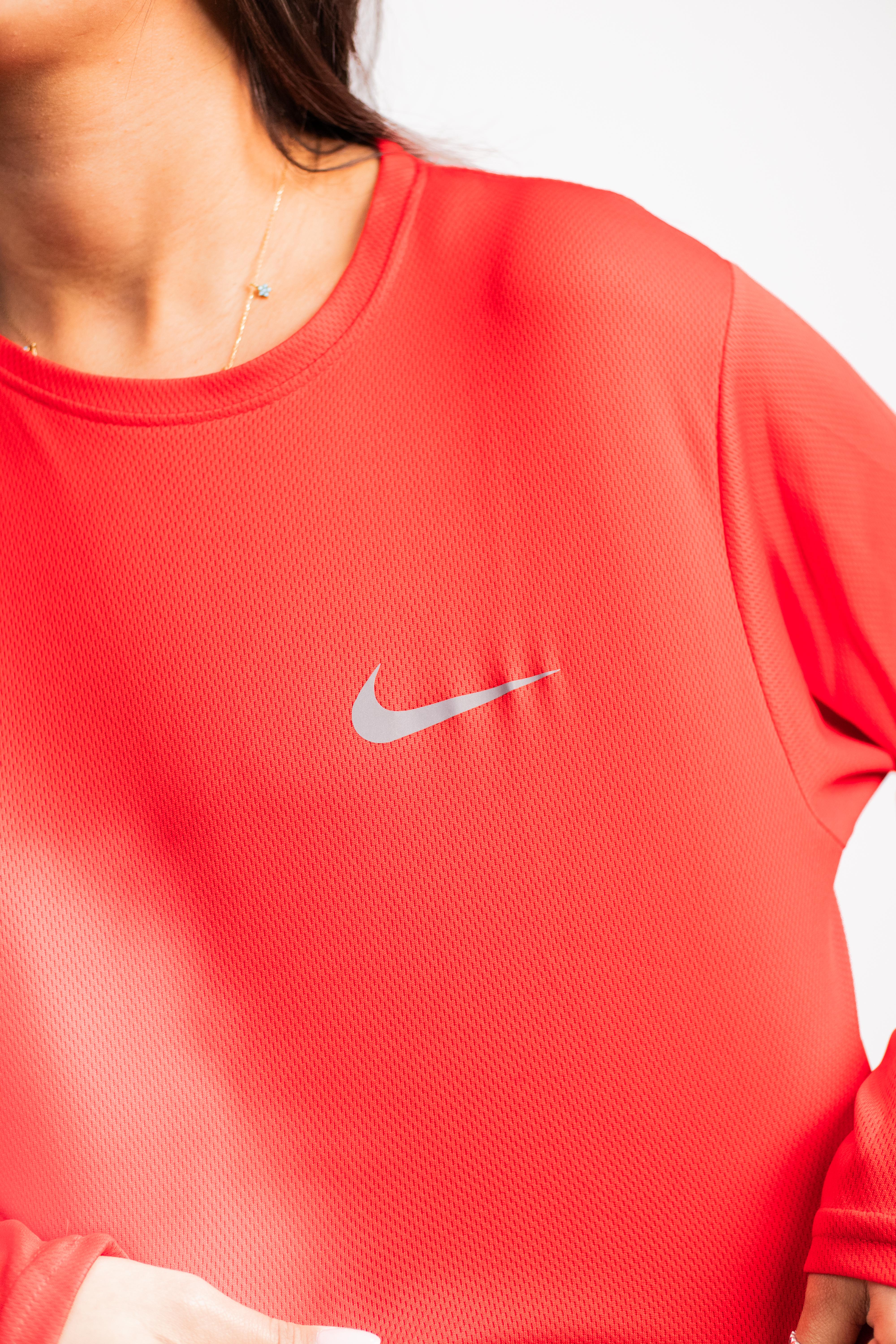 Nike Red Basic Long-Sleeve T-Shirt