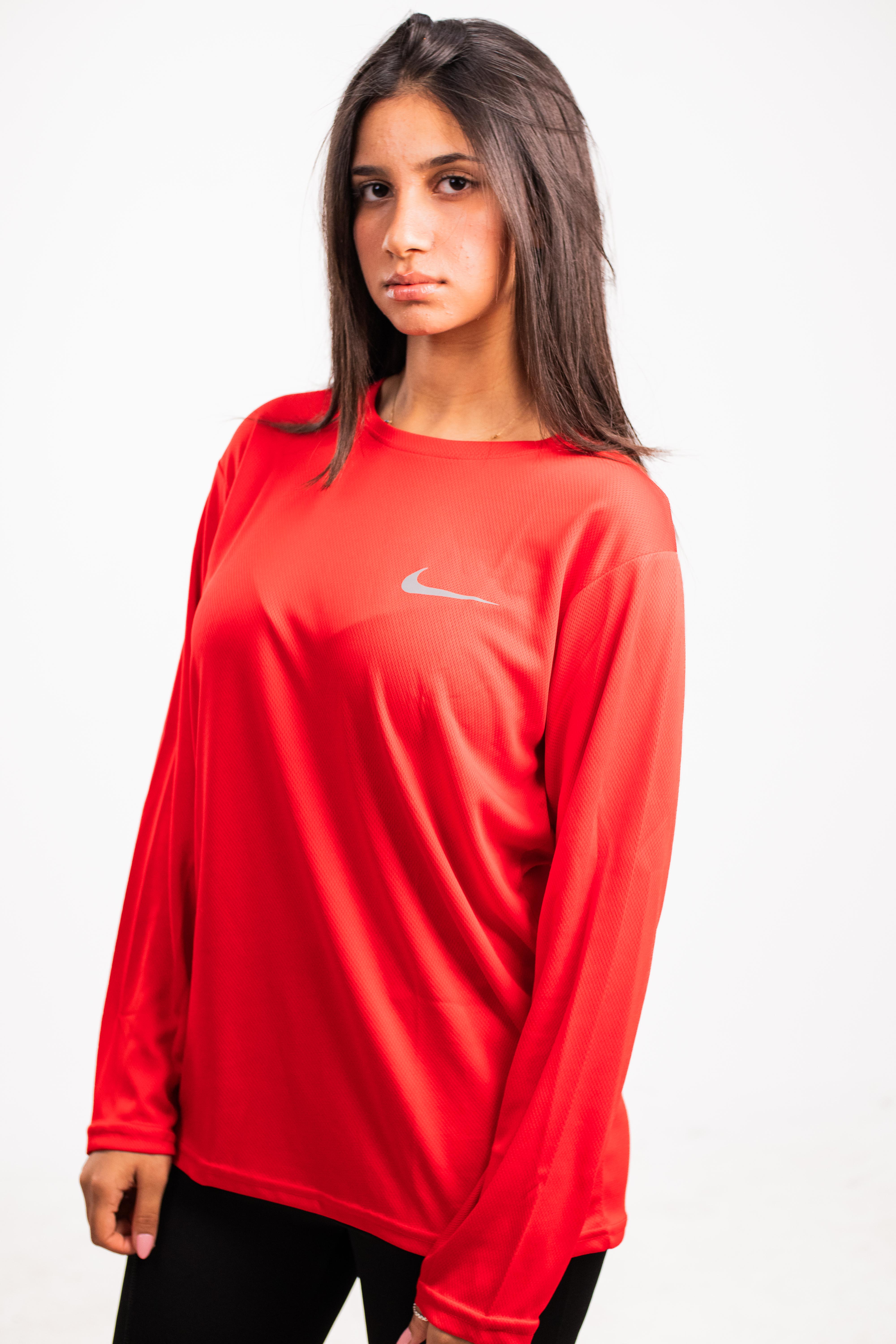 Nike Red Basic Long-Sleeve T-Shirt