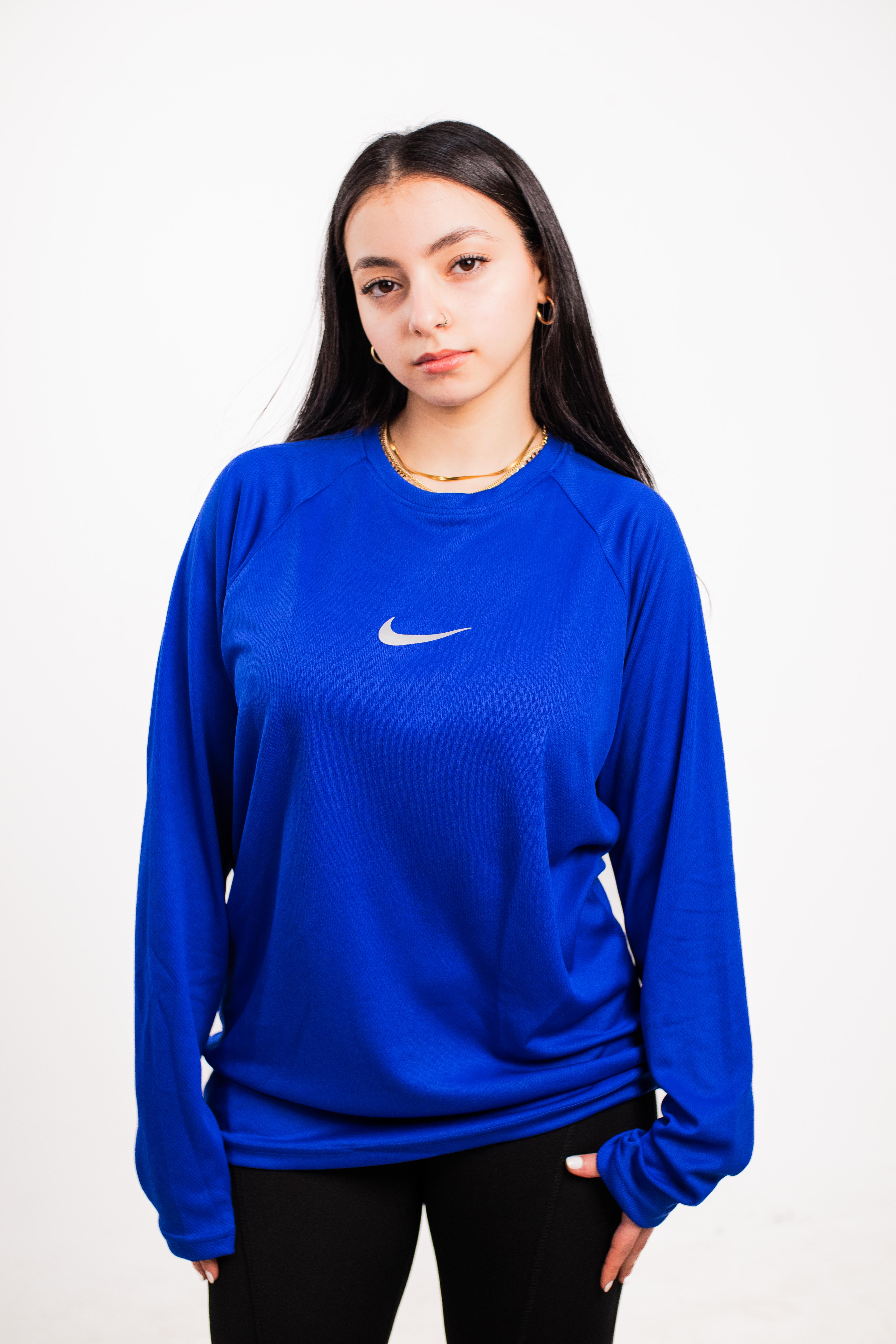 Nike Blue Basic Long-Sleeve T-Shirt