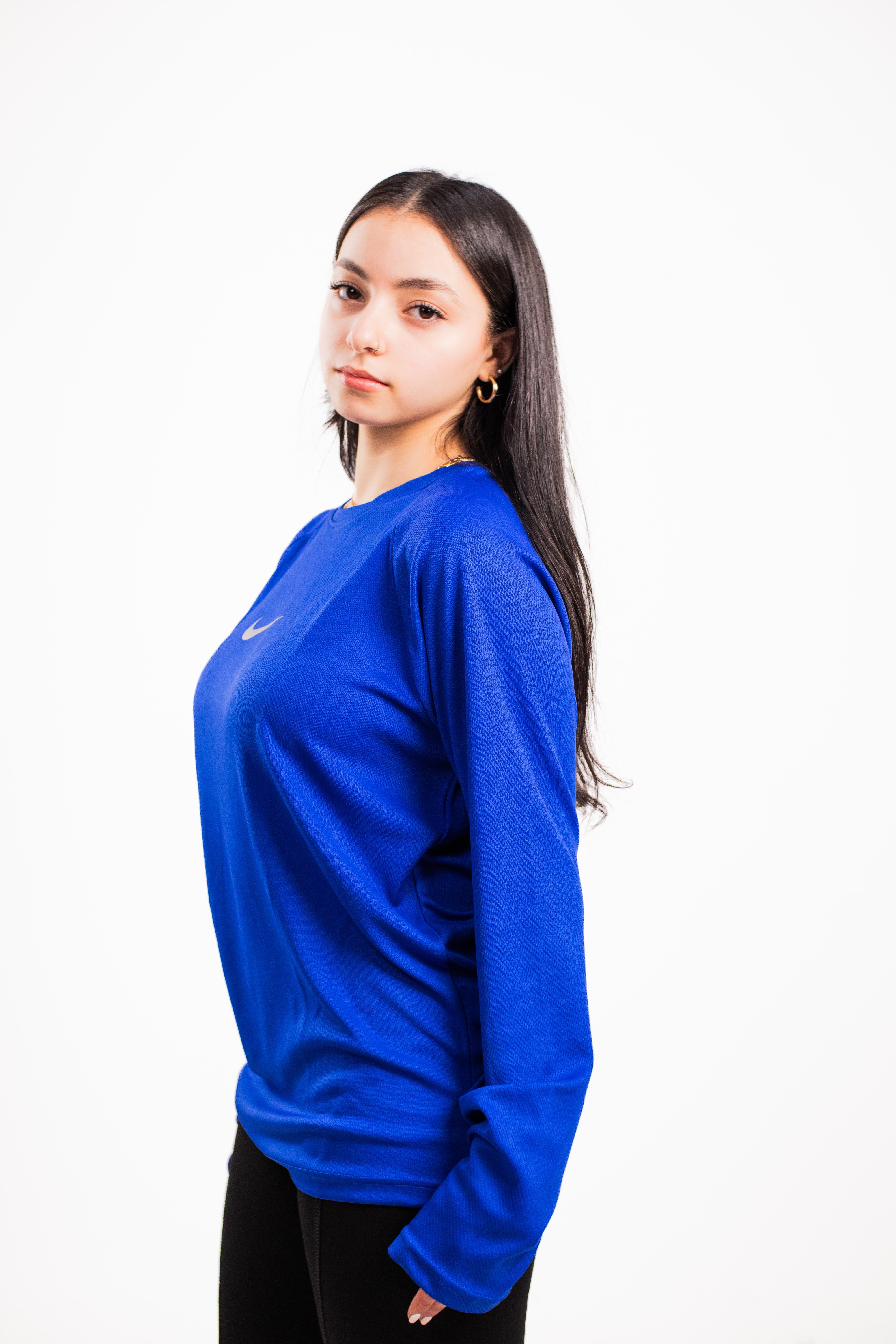 Nike Blue Basic Long-Sleeve T-Shirt