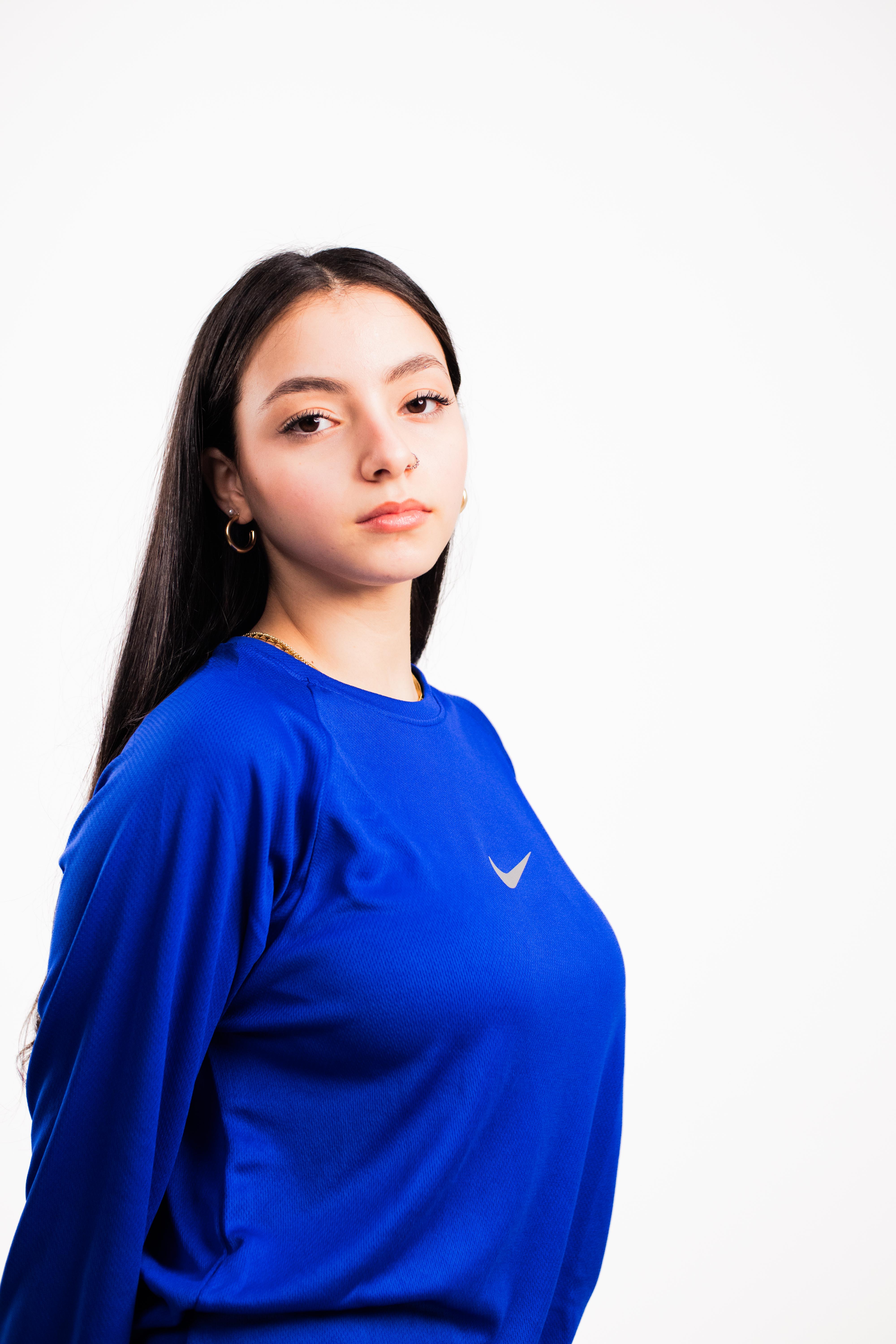 Nike Blue Basic Long-Sleeve T-Shirt