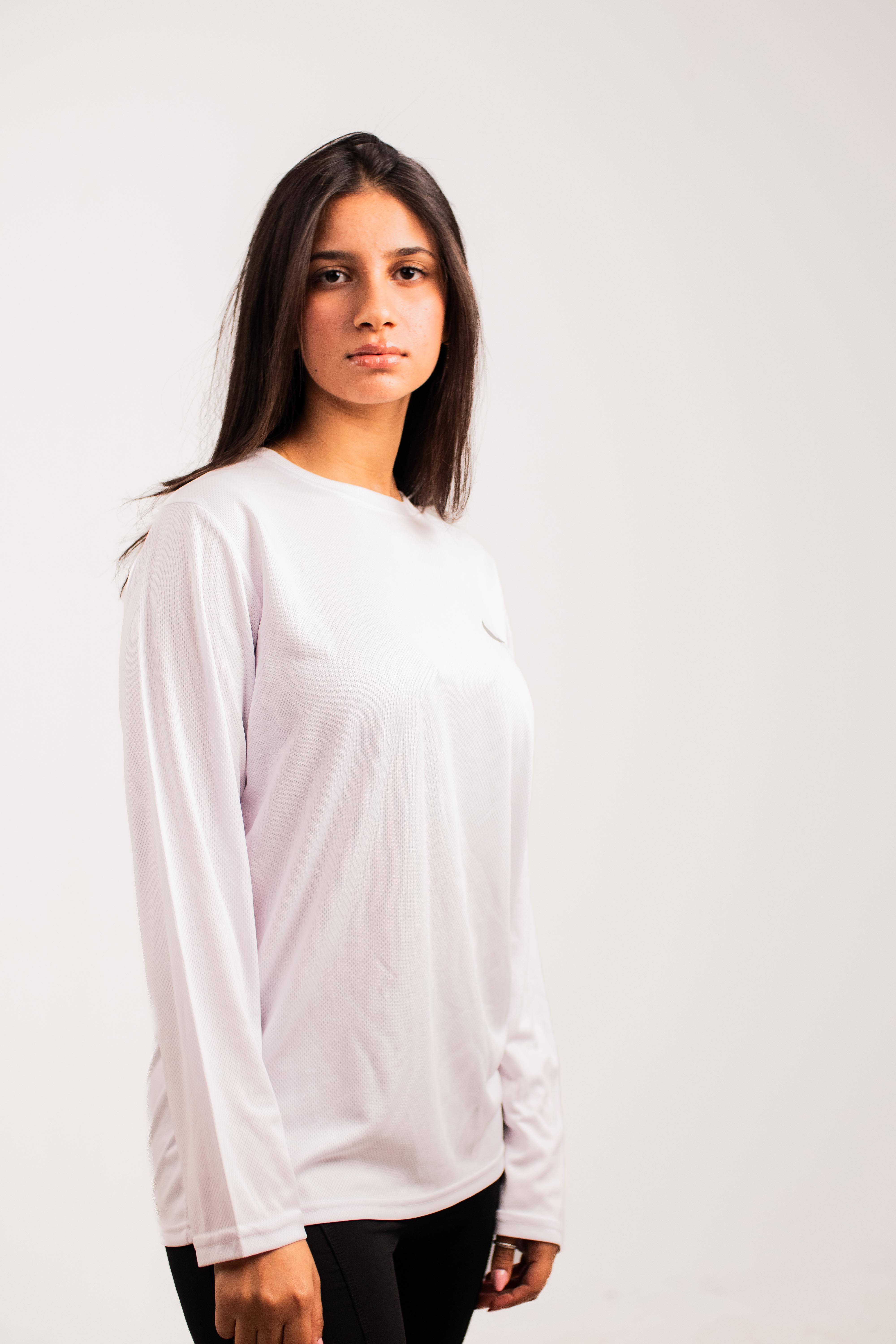 Nike White Long-Sleeve T-Shirt