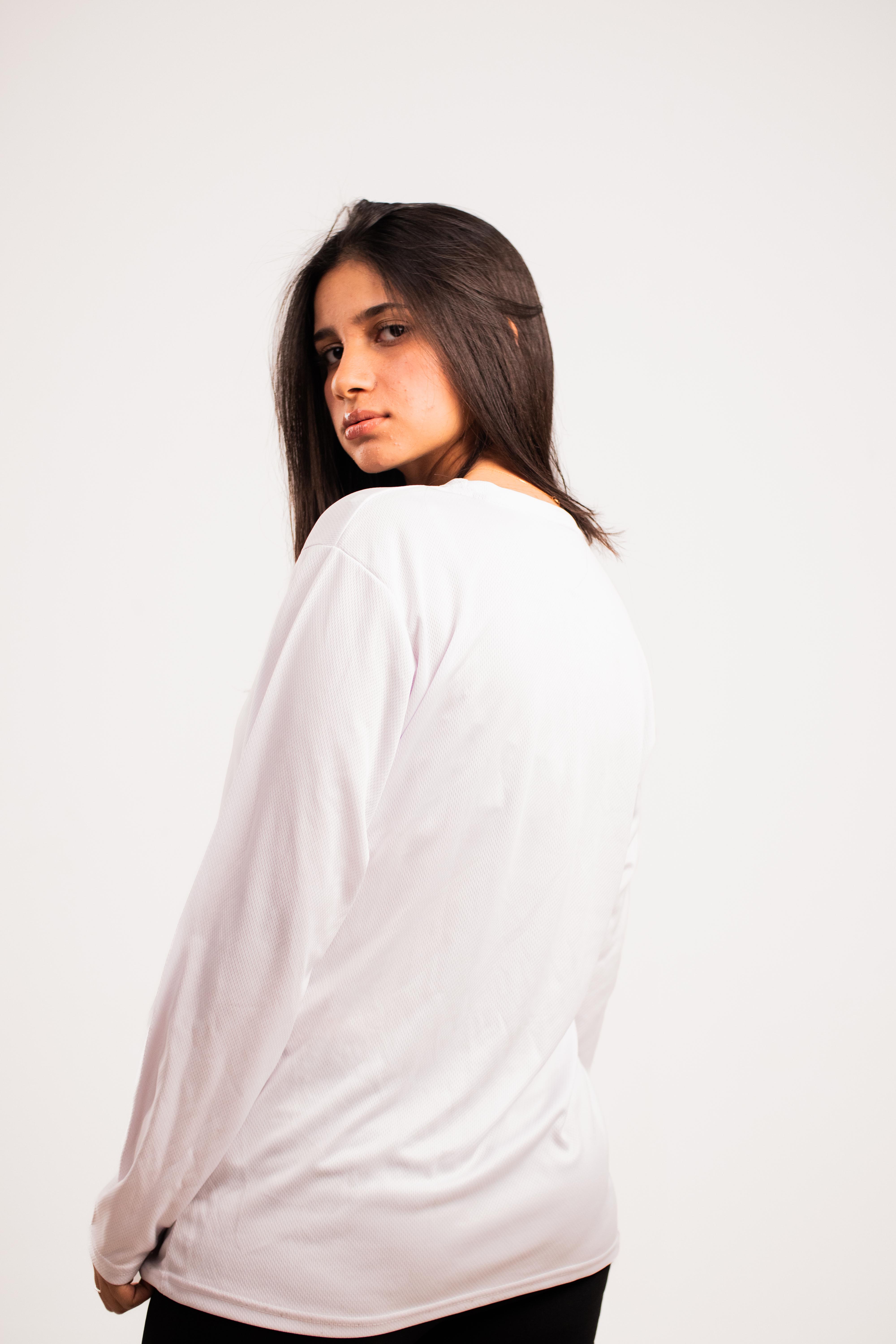 Nike White Long-Sleeve T-Shirt