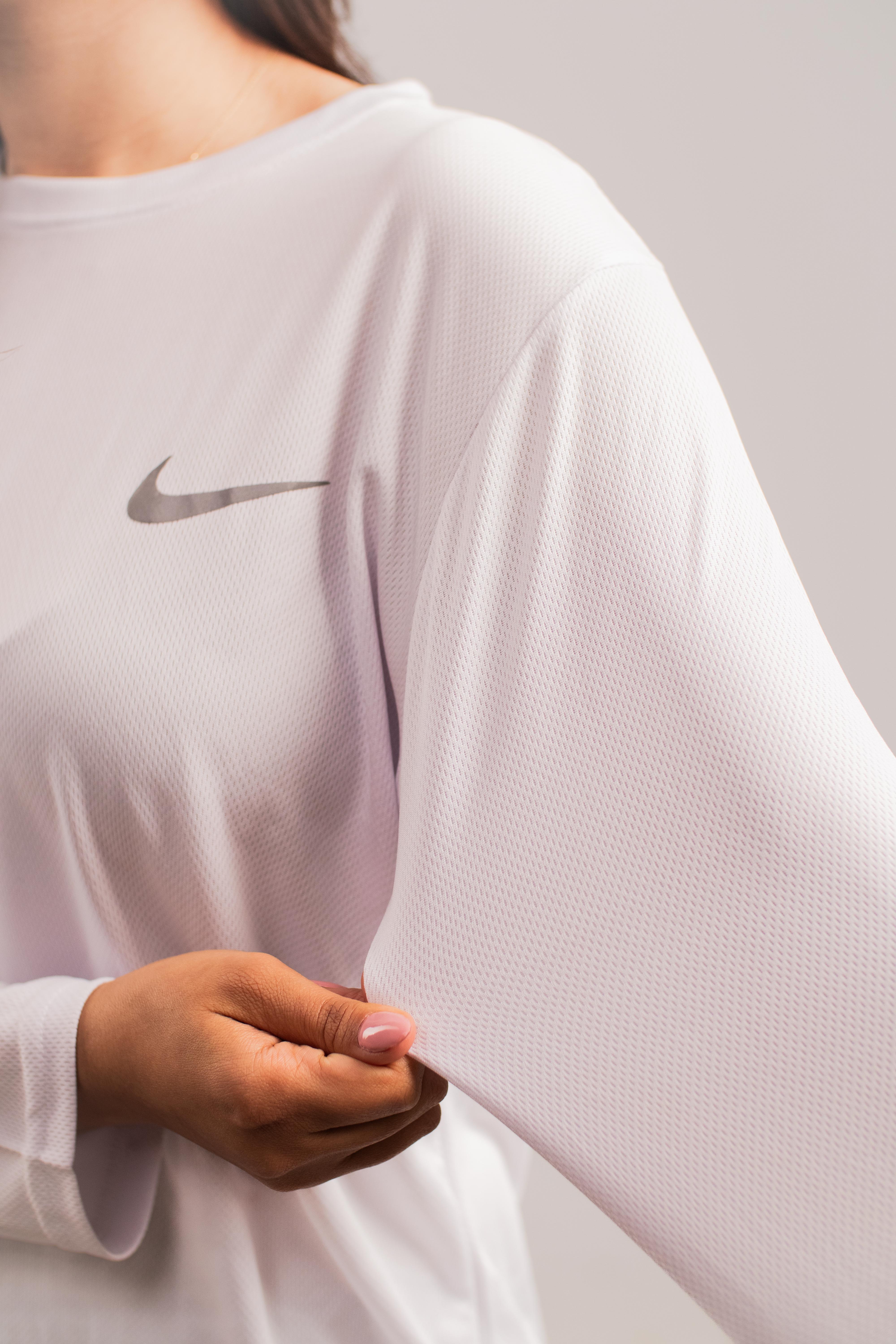 Nike White Long-Sleeve T-Shirt