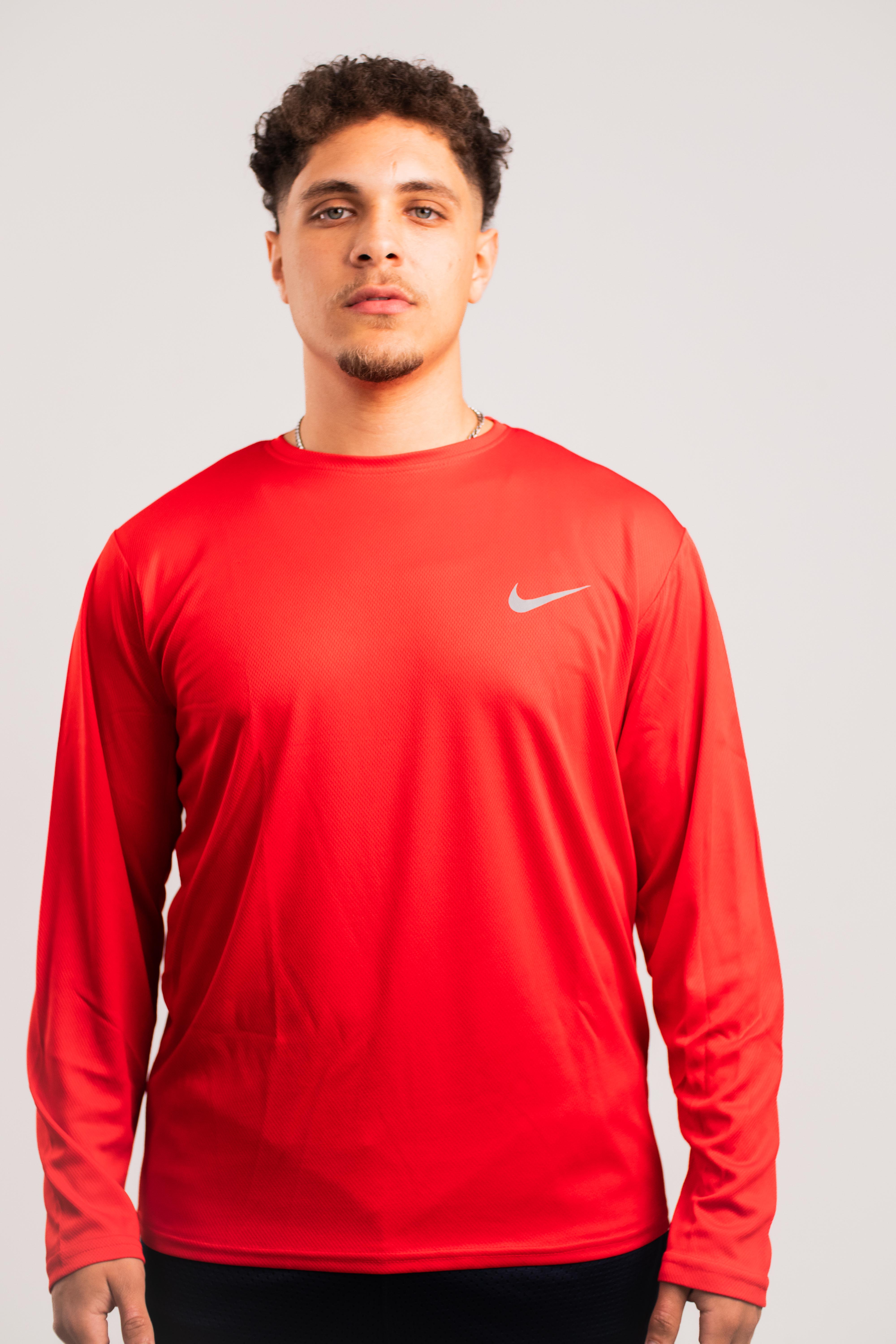 Nike Red Basic Long-Sleeve T-Shirt